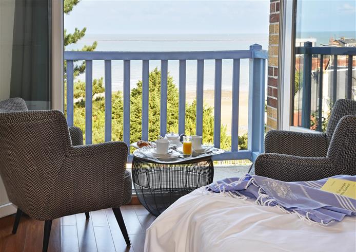 Chambres vue mer à Honfleur, Deauville et Trouville - Bellevue Hotel