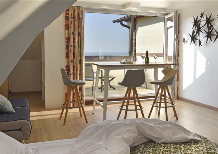 Chambre vue mer, Villerville - Bellevue Hotel