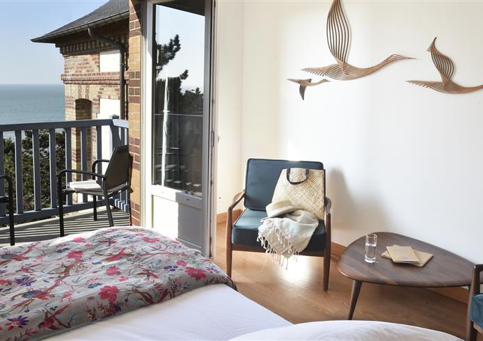 Chambres vue mer à Honfleur, Deauville et Trouville - Bellevue Hotel