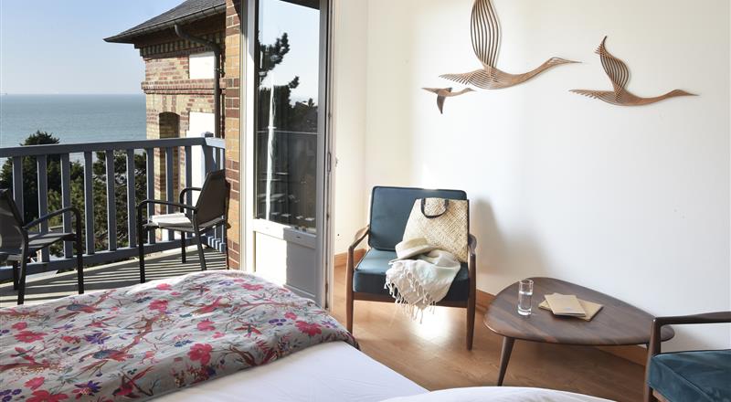 Chambres vue mer à Honfleur, Deauville et Trouville - Bellevue Hotel