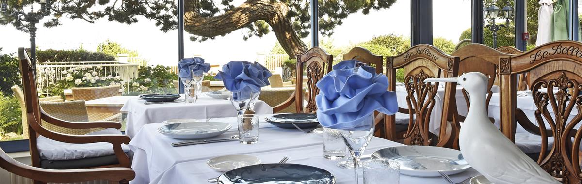 Restaurant Vue Mer à Villerville, Honfleur, Deauville, Trouville, Normandie - Bellevue Hotel
