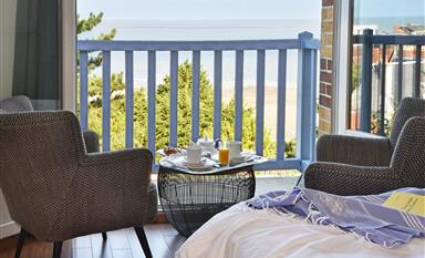 Chambres vue mer à Honfleur, Deauville et Trouville - Bellevue Hotel
